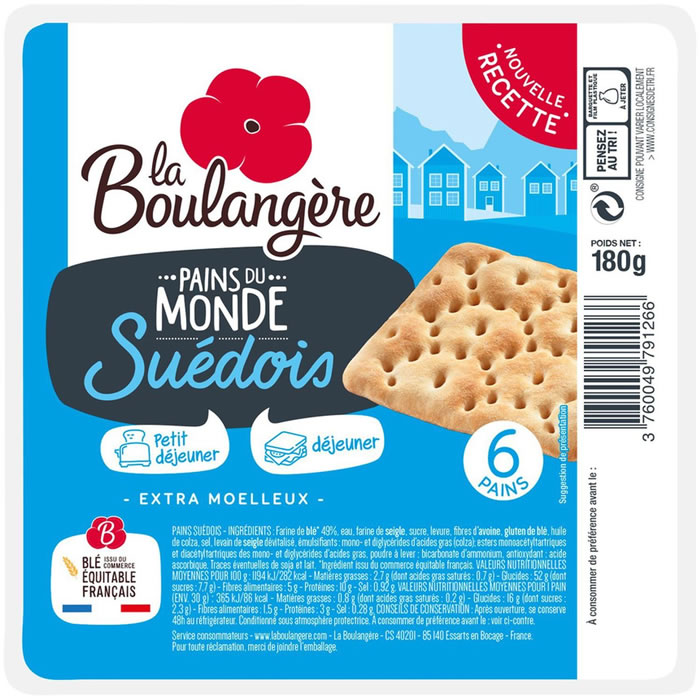 LA BOULANGERE – Pains Suédois 6x30g