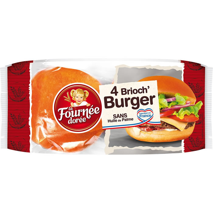 FOURNEE DOREE – Pains hamburgers brioché 250 g