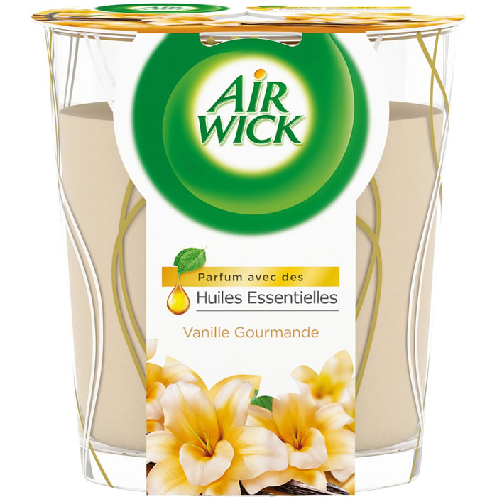 AIR WICK Bougie parfumée aux huiles essentielles de vanille