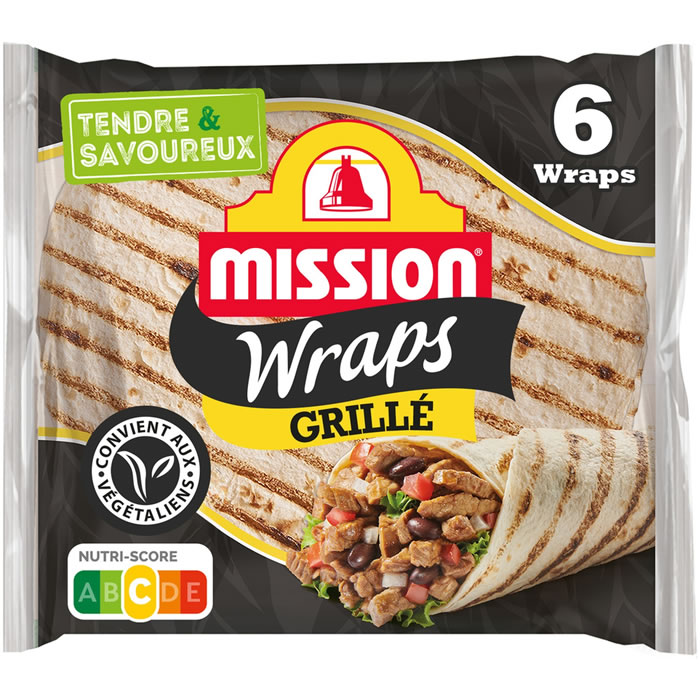 MISSION – Wraps de blé nature grillée 370g