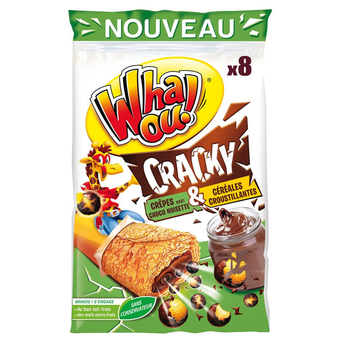 WHAOU – Crêpes fourrées chocolat noisette et billes de céréales 256g