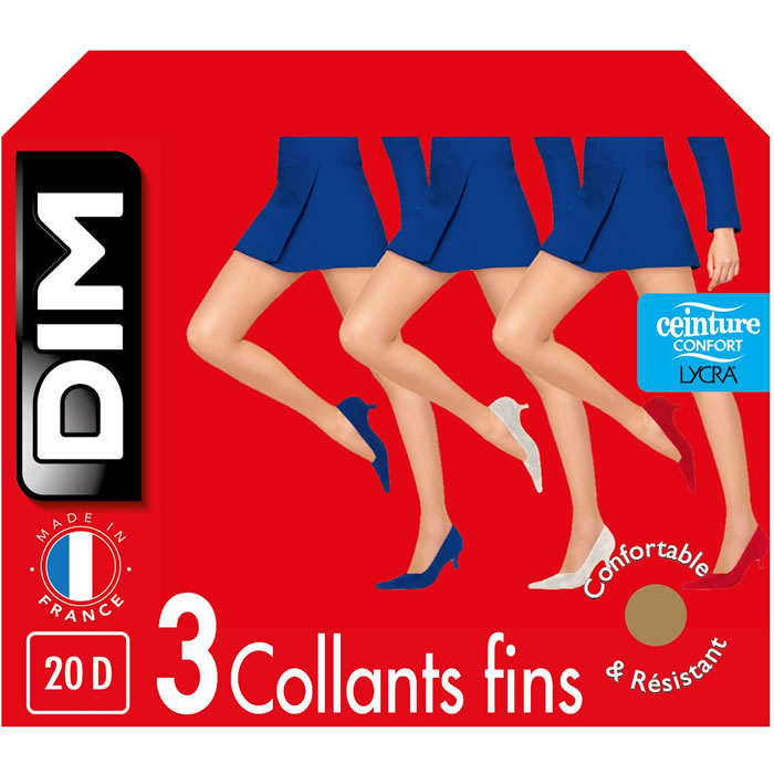 DIM Collants fins taille 2 20D x3