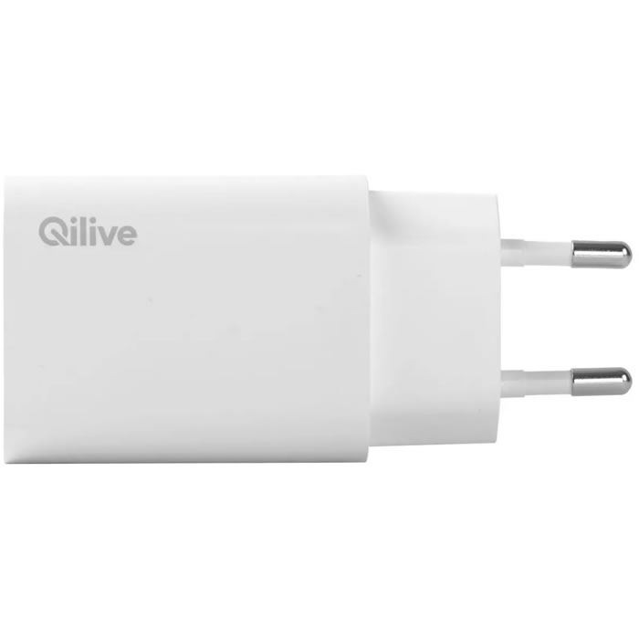 QILIVE Prise chargeur secteur USB-C blanc