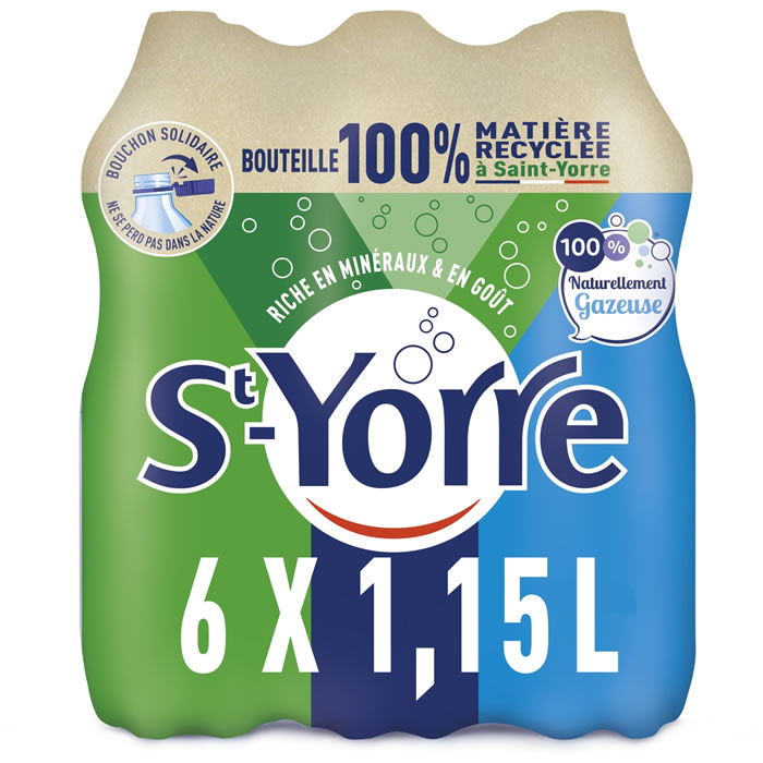 ST-YORRE – Eau minérale naturelle gazeuse 6 x 1,15 L
