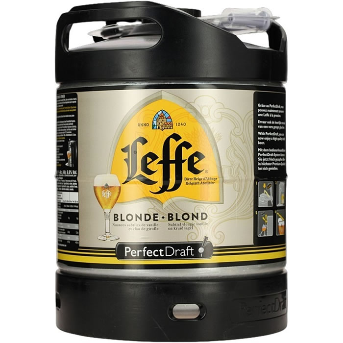 LEFFE – Fût de bière blonde Belge – PerfectDraft 6 L
