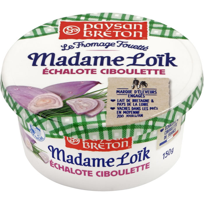 Paysan Breton – Fromage frais aux échalotes et à la ciboulette Petit Format 150 g