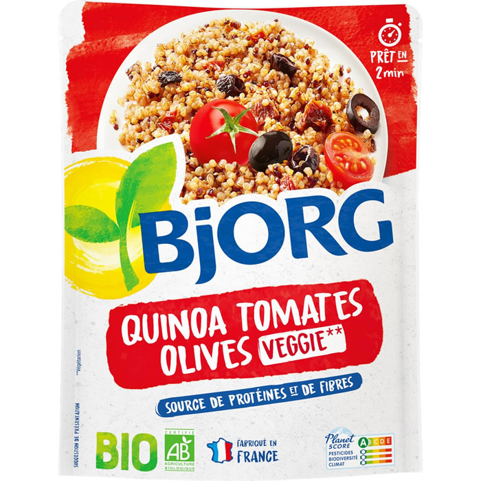 BJORG – Quinoa à la tomate et olives micro-ondes bio