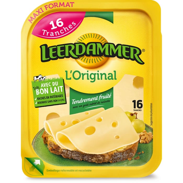 LEERDAMMER – Fromage en tranches nature 400g