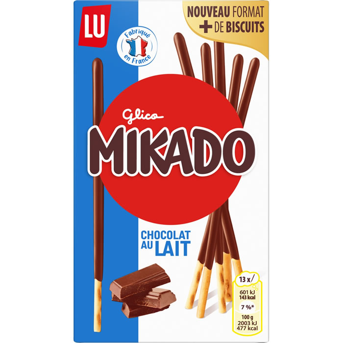 MIKADO – Bâtonnets de biscuits nappés au chocolat au lait 100g