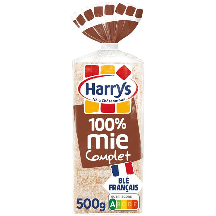 Harrys – Pain de mie complet sans croûte 500g